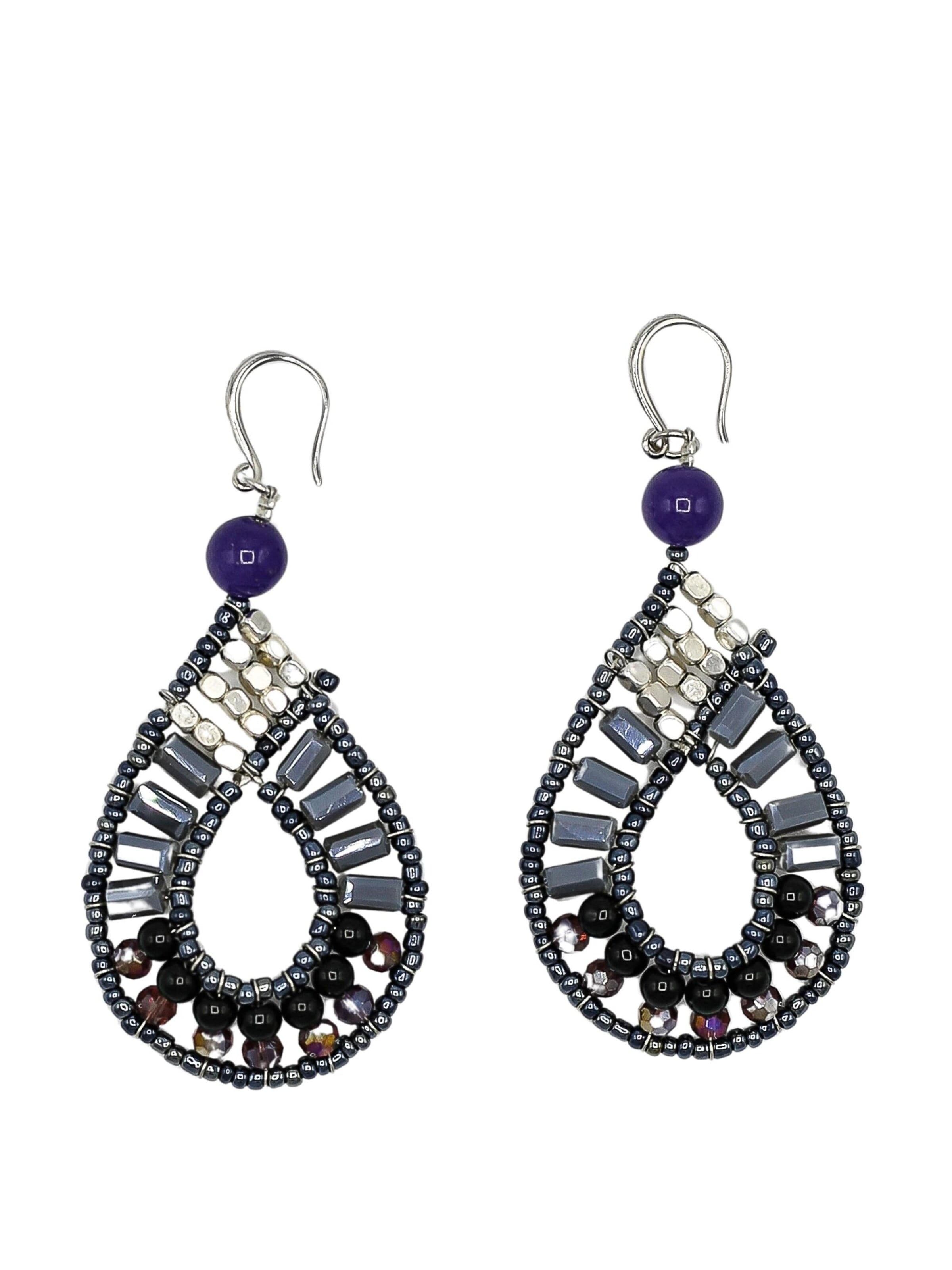COLLEZIONE ALESSANDRO Earrings 'Bozen' in Purple: front