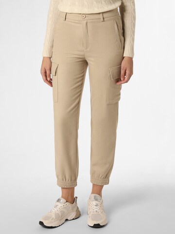 Effilé Pantalon cargo Marie Lund en beige : devant