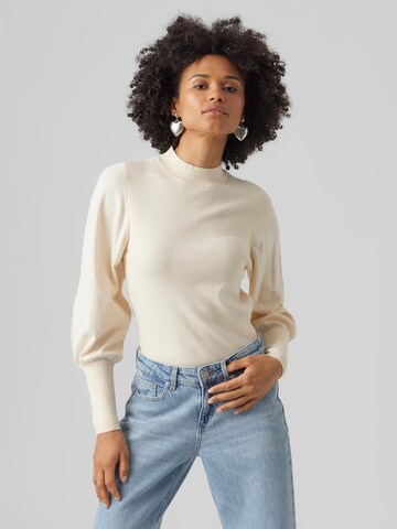 Pull-over VERO MODA en beige : devant