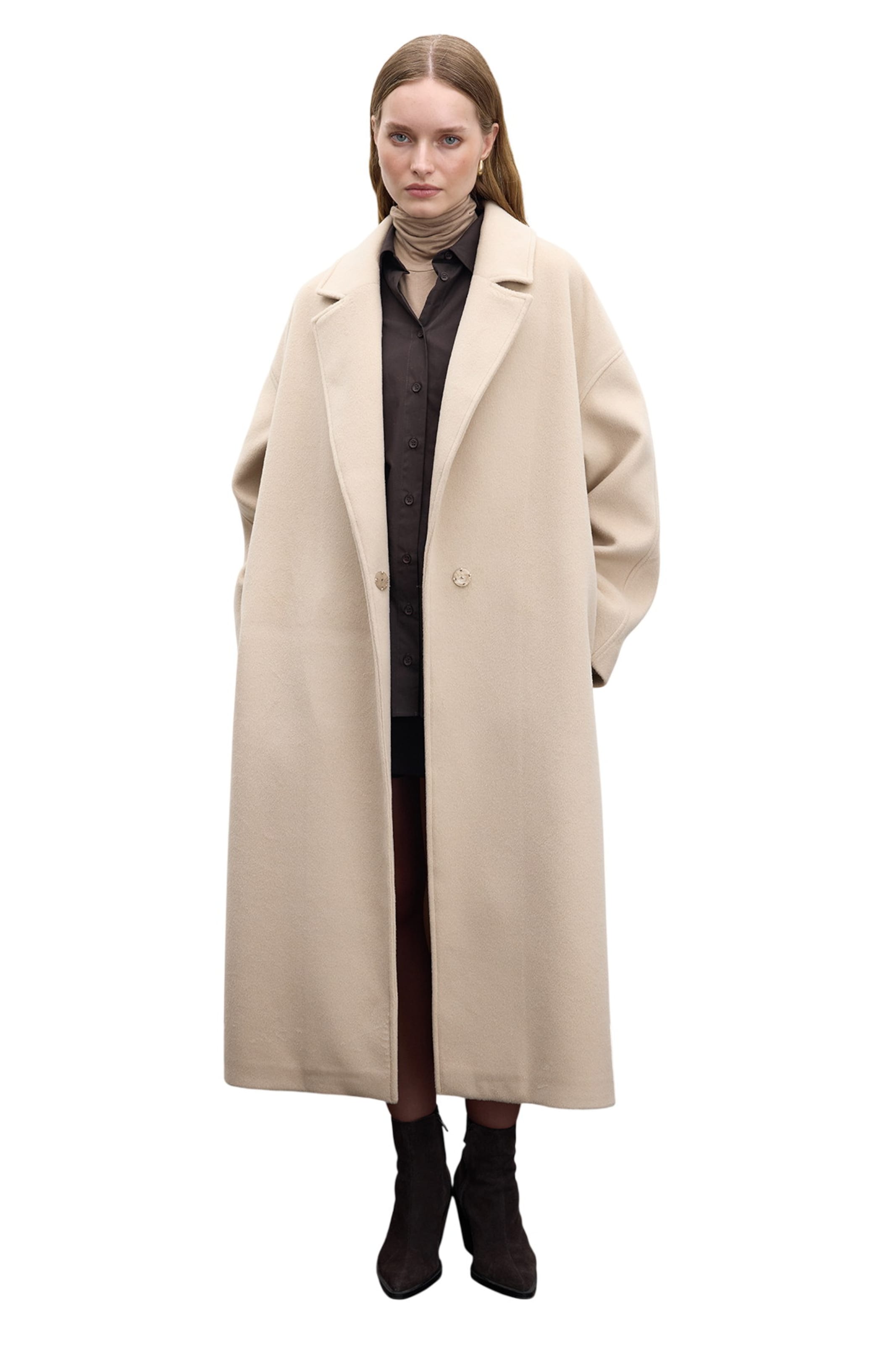 MANUKA Mantel in Beige: Vorderseite
