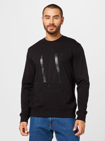 ARMANI EXCHANGE Sweatshirt in Black: front