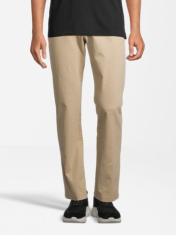 Coupe slim Pantalon chino AÉROPOSTALE en beige : devant