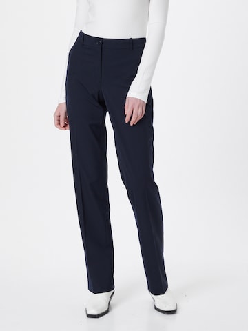 MORE & MORE Regular Pleated Pants 'Hanna' in Blue: front