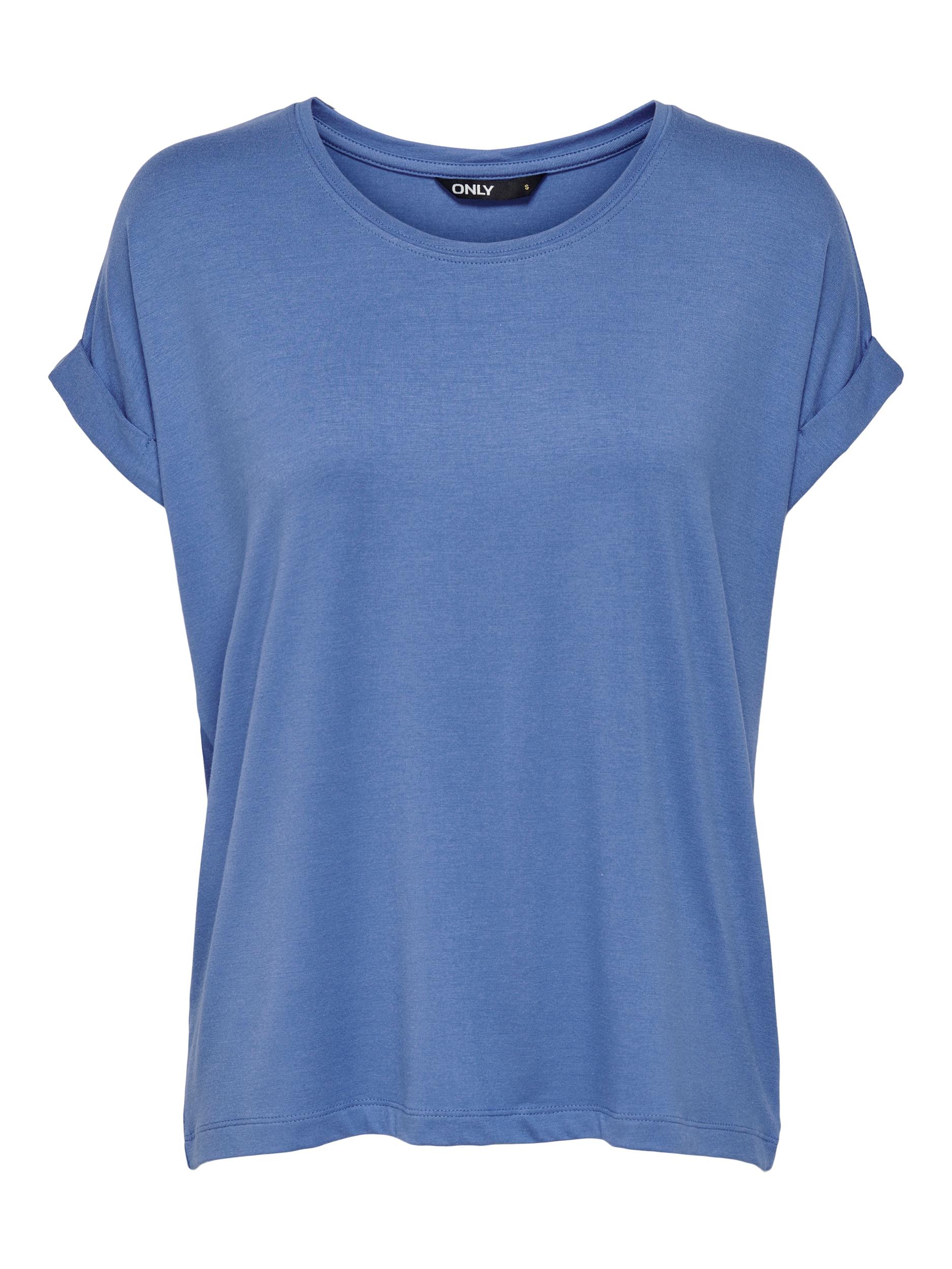 Plus size Odzież ONLY Koszulka Moster w kolorze Niebieskim 