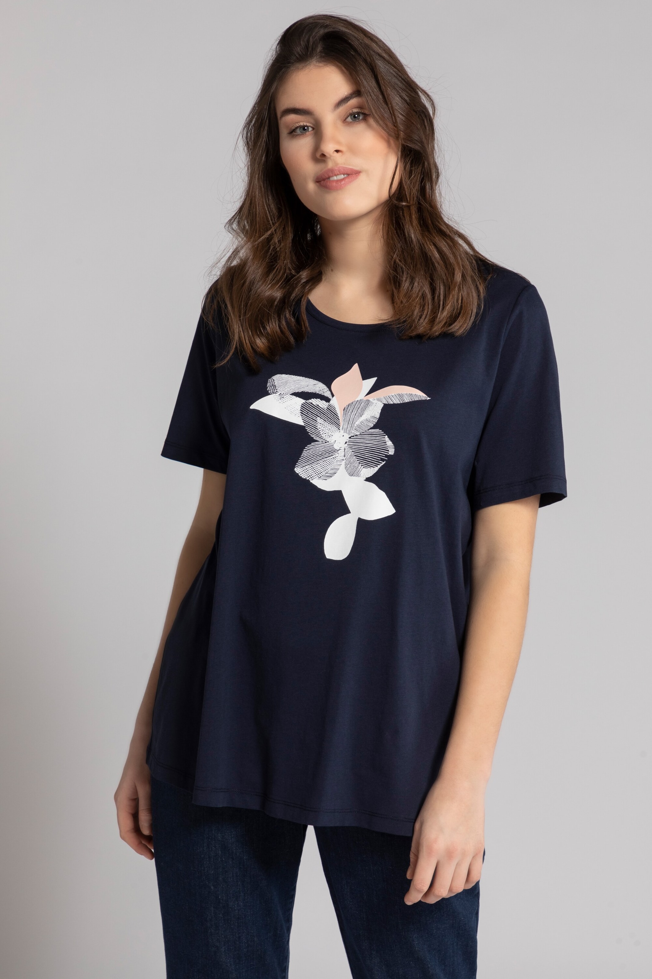 Frauen Shirts & Tops Ulla Popken T-Shirt in Marine - ZR68785