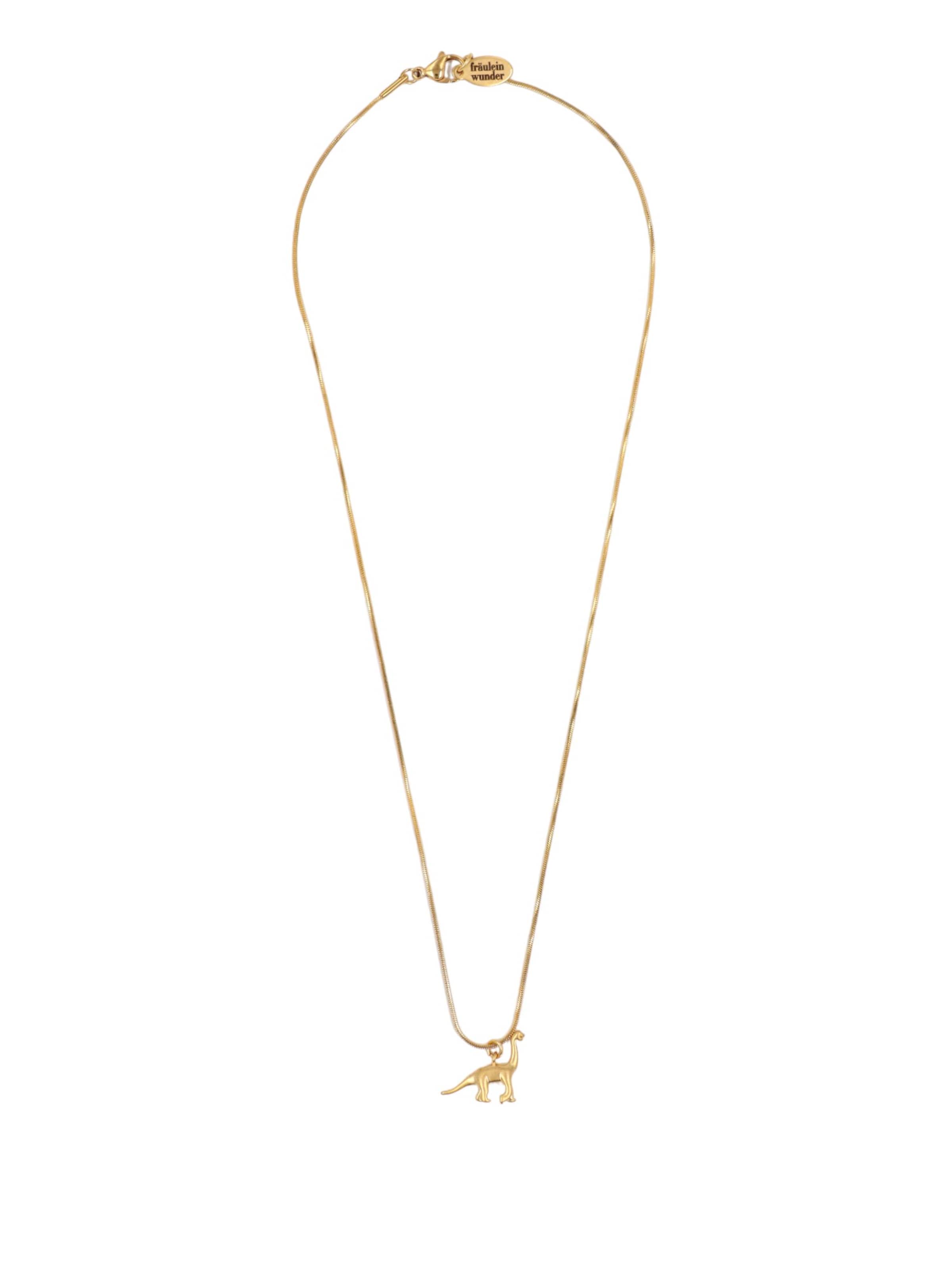 Fräulein Wunder Necklace 'Brachiosaurus' in Gold: front