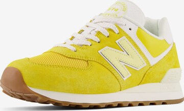 Baskets basses '574' new balance en jaune : devant