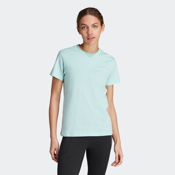 T-shirt fonctionnel ADIDAS TERREX en bleu : devant