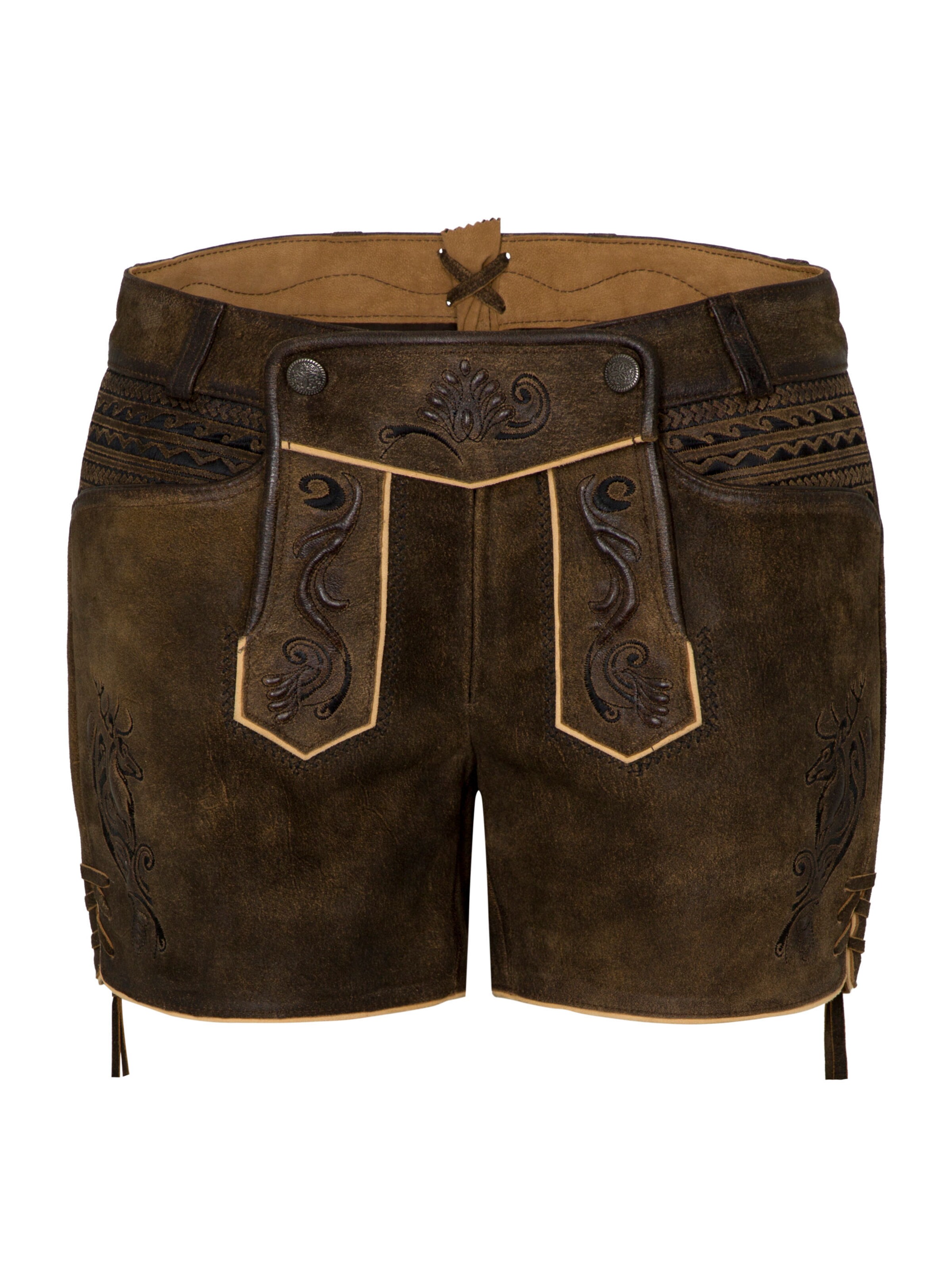 SPIETH & WENSKY Regular Trachtenhose 'Ella' in Braun: Vorderseite