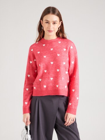 Pullover 'PCPAYA' di PIECES in rosso: frontale
