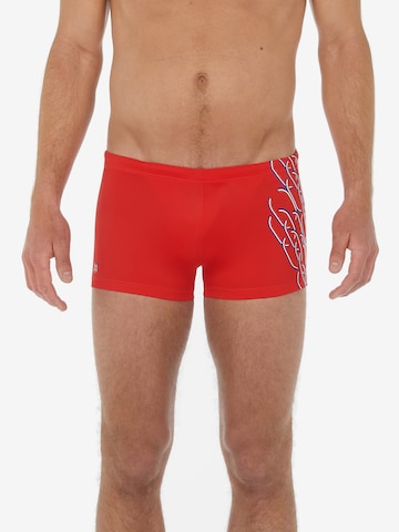 Shorts de bain ' Winner ' HOM en rouge : devant