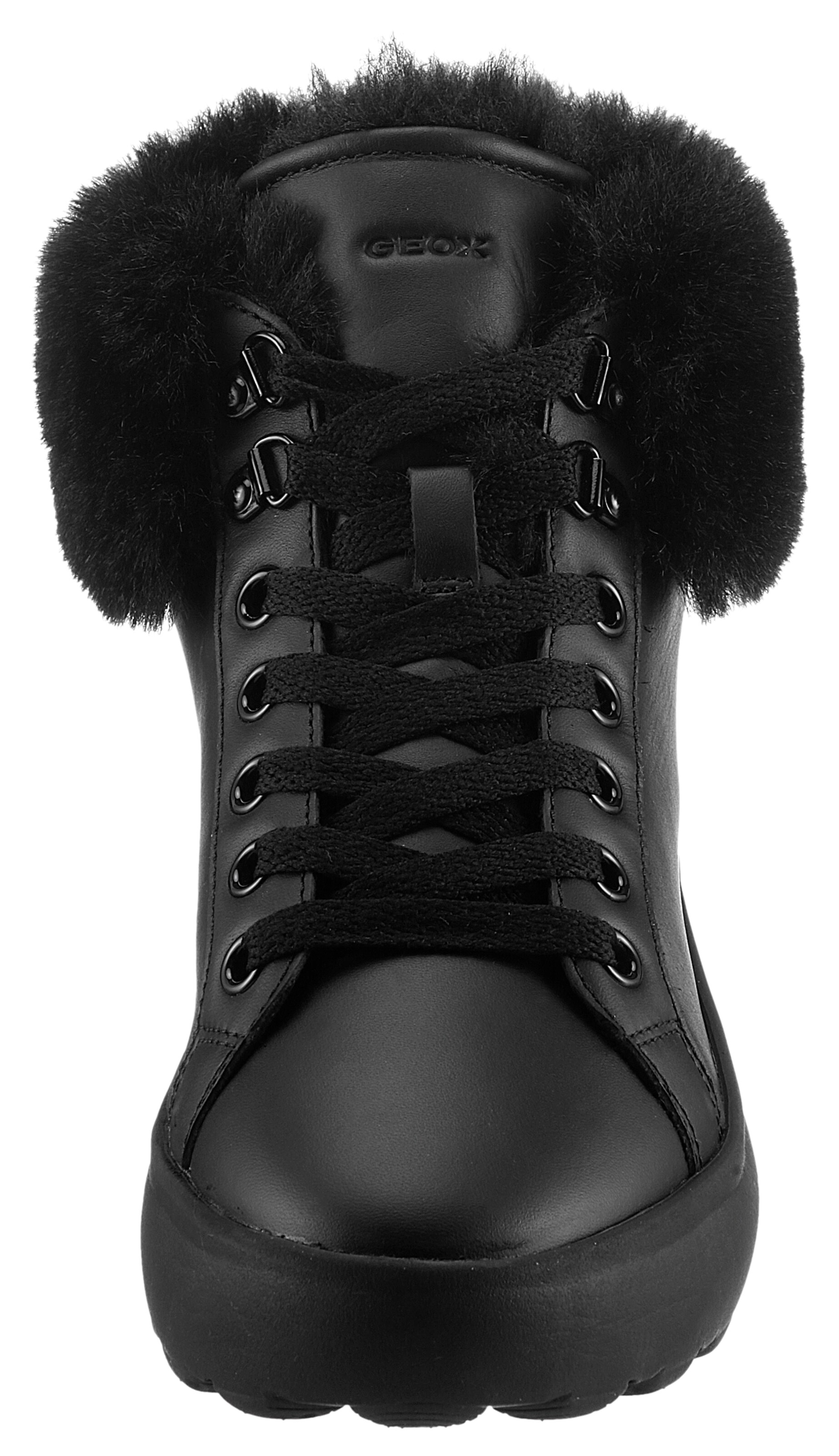 GEOX Schnürstiefelette in Schwarz