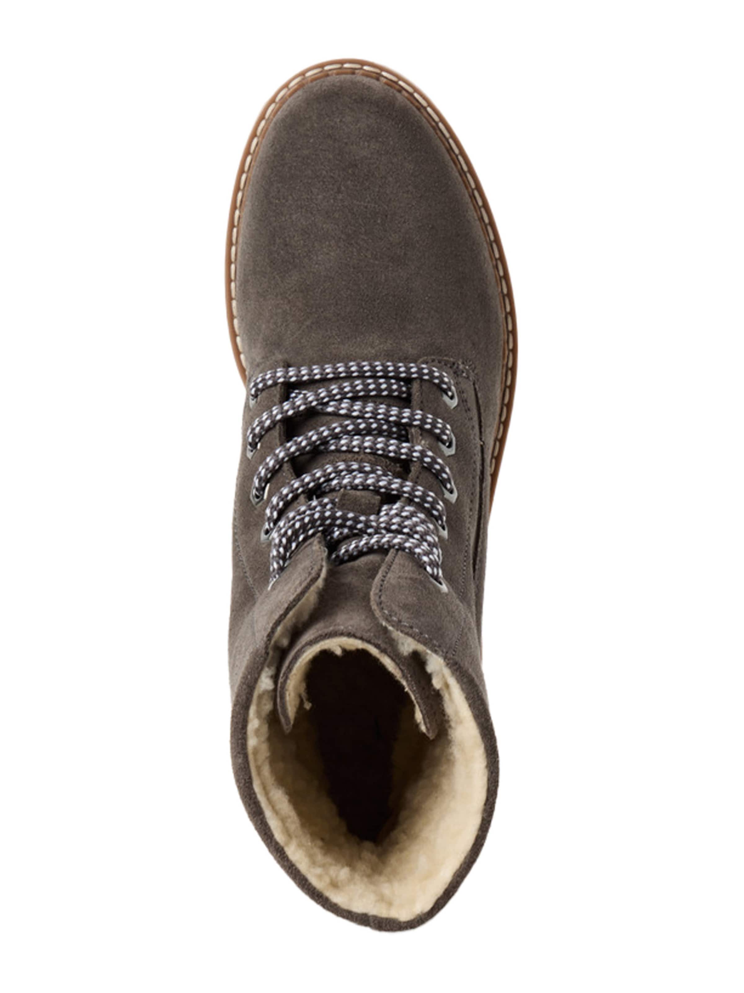 Tamaris Lace-Up Ankle Boots in Grey: top