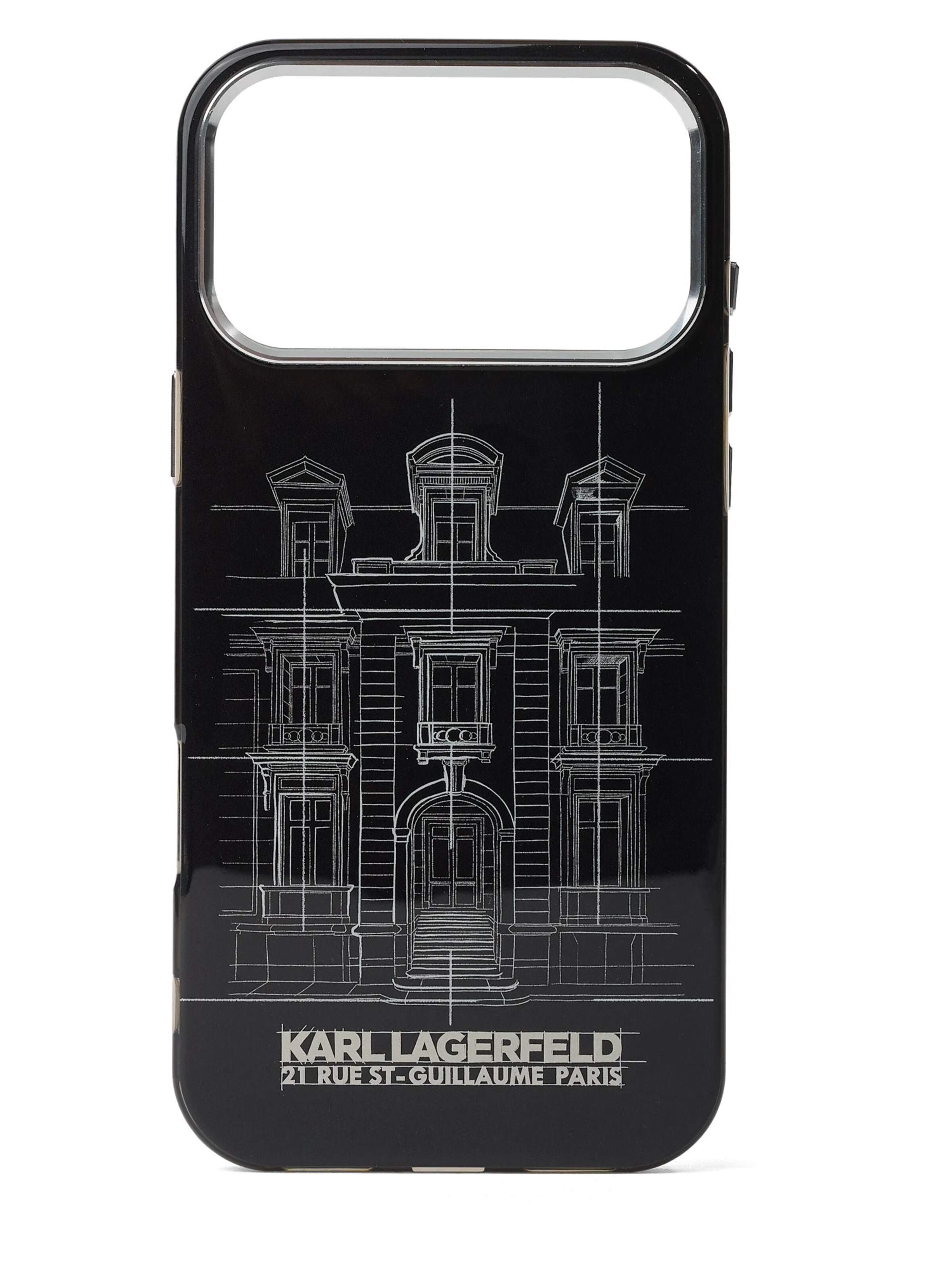 Karl Lagerfeld Smartphonehülle in Schwarz: Vorderseite