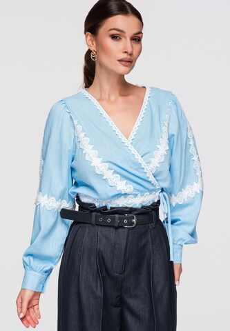 Ombre Blouse in Blauw: voorkant