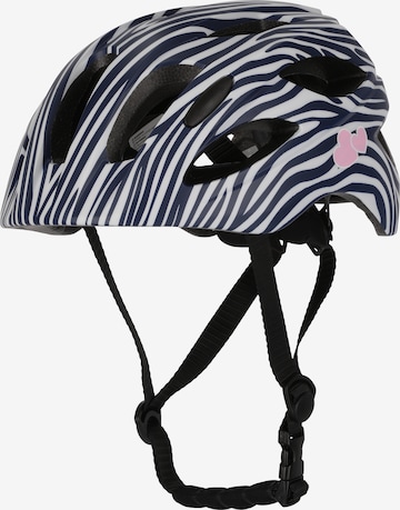 Crazy Safety Helm 'Cool Stribes' in Weiß: Vorderseite