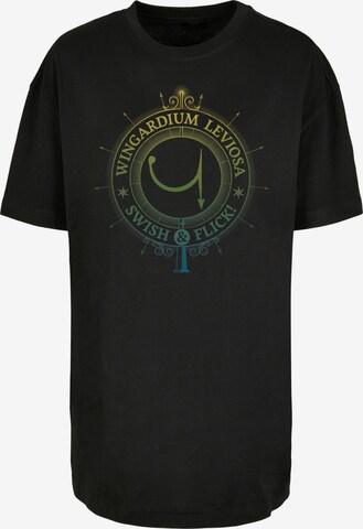 F4NT4STIC Shirt 'Harry Potter Wingardium Leviosa Spells Charms' in Black: front