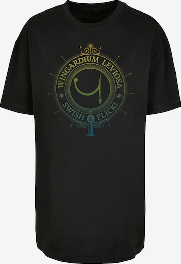 F4NT4STIC T-shirt 'Harry Potter Wingardium Leviosa Spells Charms' en bleu / jaune / noir, Vue avec produit