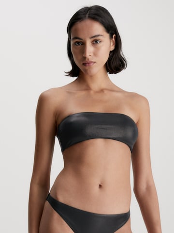 Calvin Klein Swimwear Bandeau Bikinitop in Zwart: voorkant