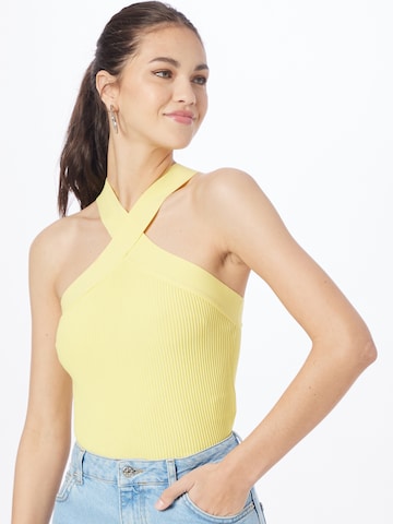 Cotton On Knitted Top 'HALTER' in Yellow: front