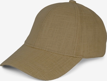 styleBREAKER Cap 'Leinen Baseball Cap' in Grün: Vorderseite