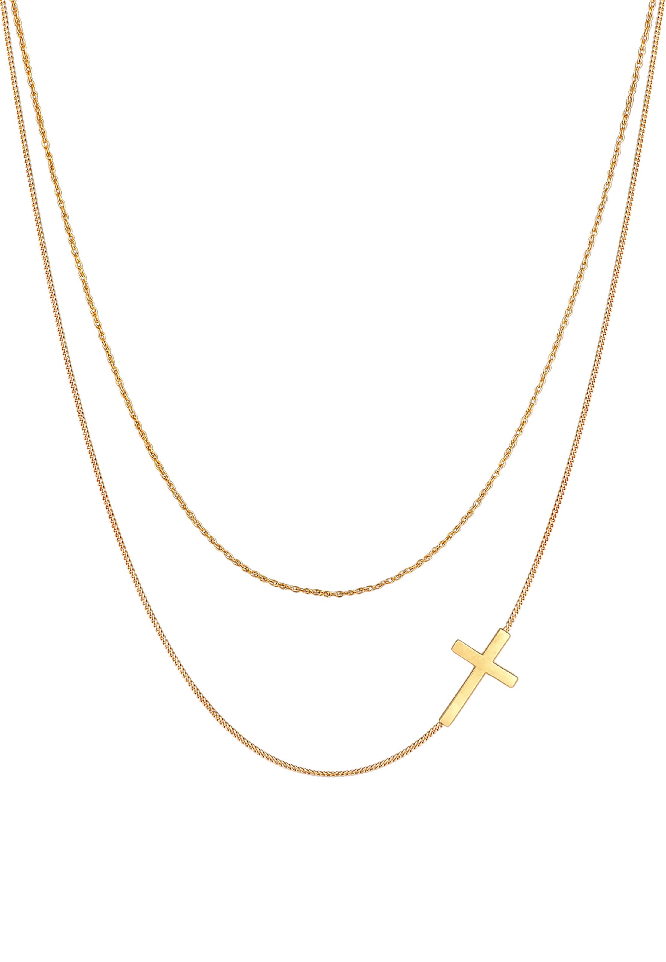 ELLI Halskette Kreuz in Gold