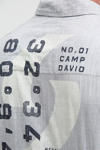 CAMP DAVID Slim fit Button Up Shirt in Blue
