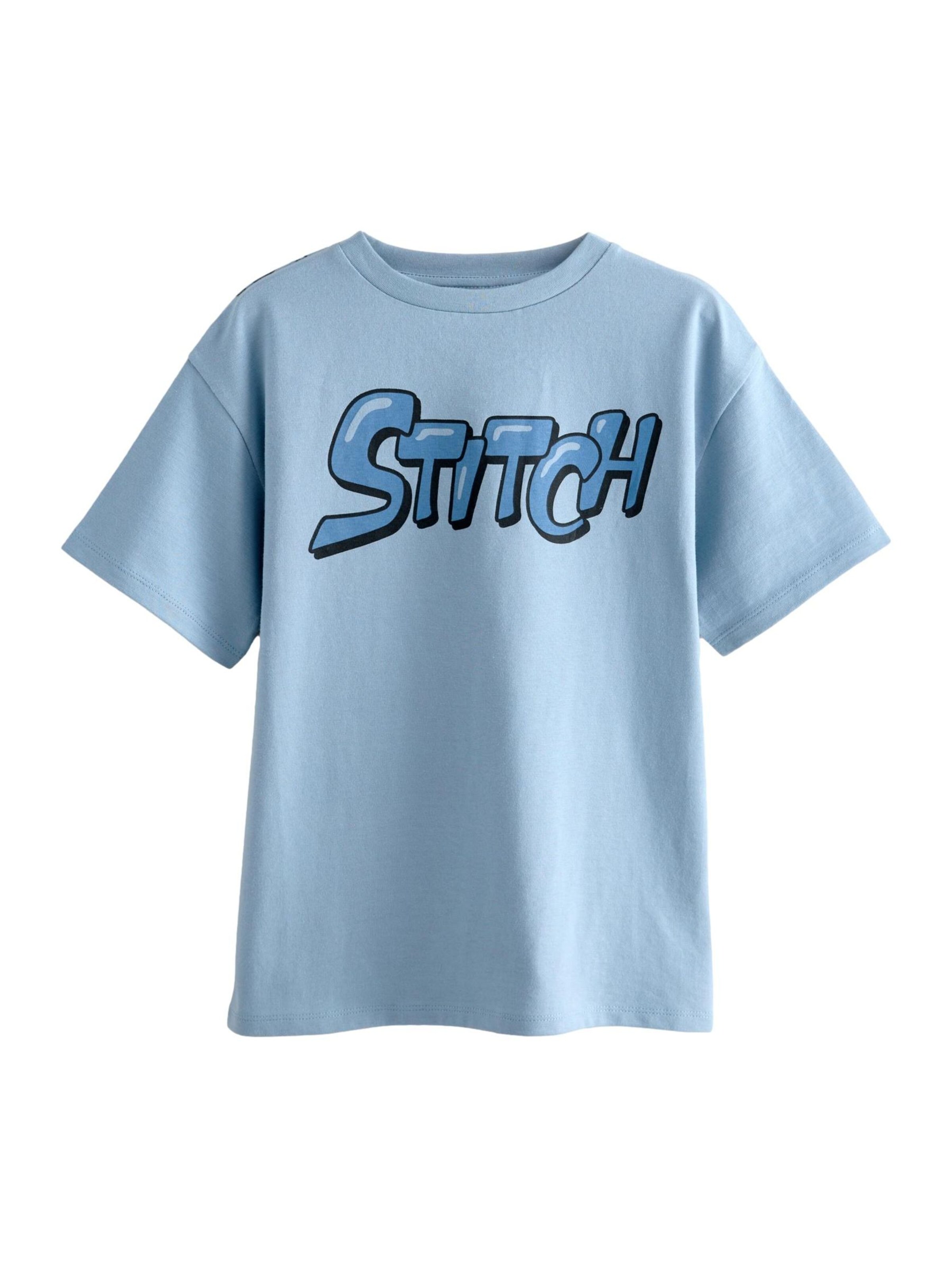 Tricou 'Disney Lilo and Stitch' de la Next pe albastru: față