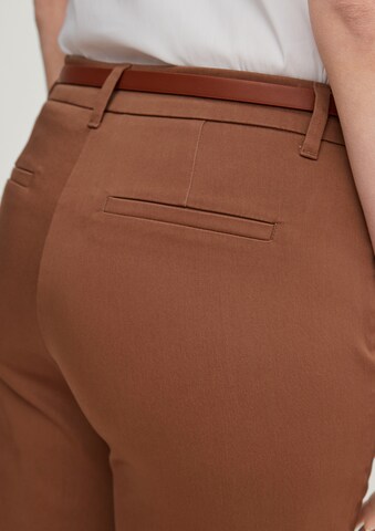 COMMA Slimfit Chino kalhoty – hnědá