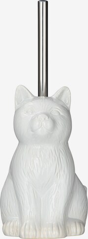 Wenko Toilet Accessories 'Cat' in White: front