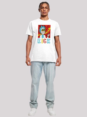 T-Shirt 'Cool Rick' F4NT4STIC en blanc