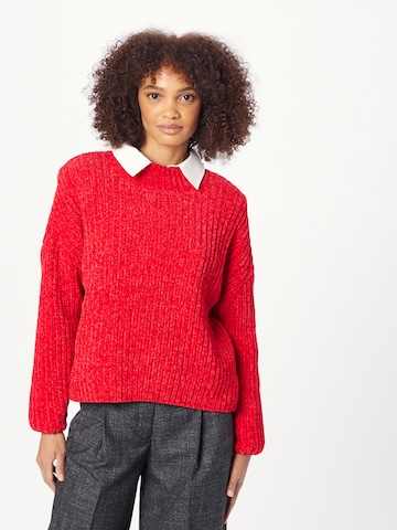 OVS Pullover 'CHENILLE' i rød: forside