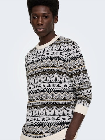 juoda Only & Sons Megztinis 'ONSX-MAS 2'