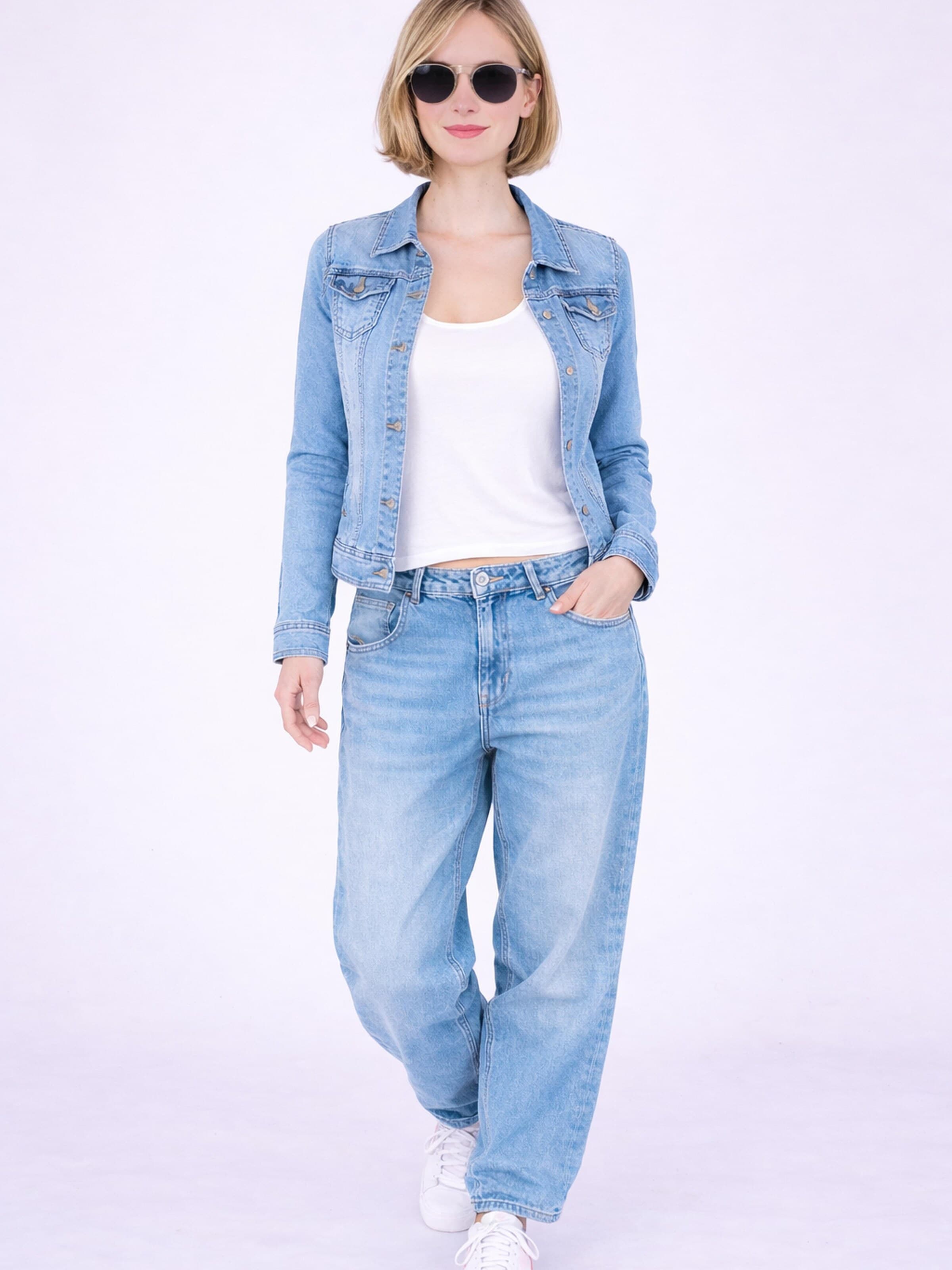 Fraternel Between-Season Jacket 'Fraternel Damen Jeansjacke J011' in Blue: front