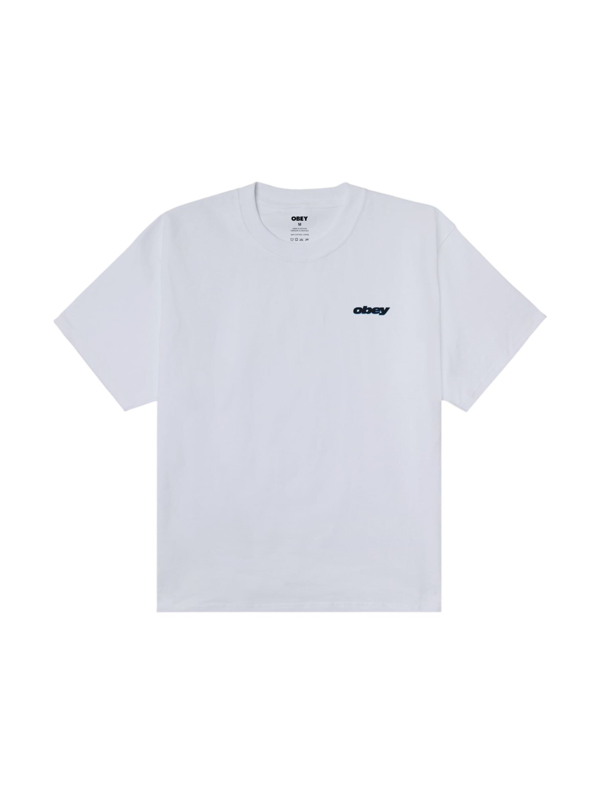 Obey T-Shirt en S en blanc cassé, Vue avec produit