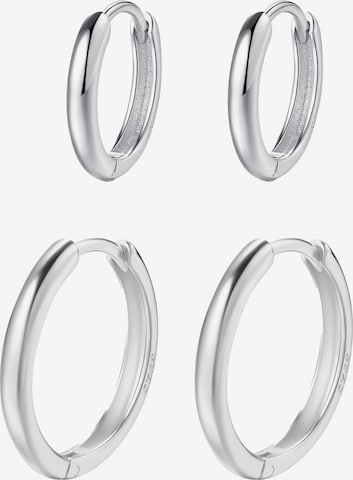 Hey Happiness Earrings 'Grace Duo' in Silver: front