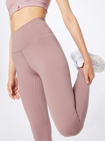 ADIDAS SPORTSWEAR - Skinny Calças de desporto 'Luxe Studio' em roxo