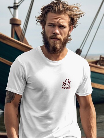 Neverless Shirt 'Good Vibes Rücken' in White