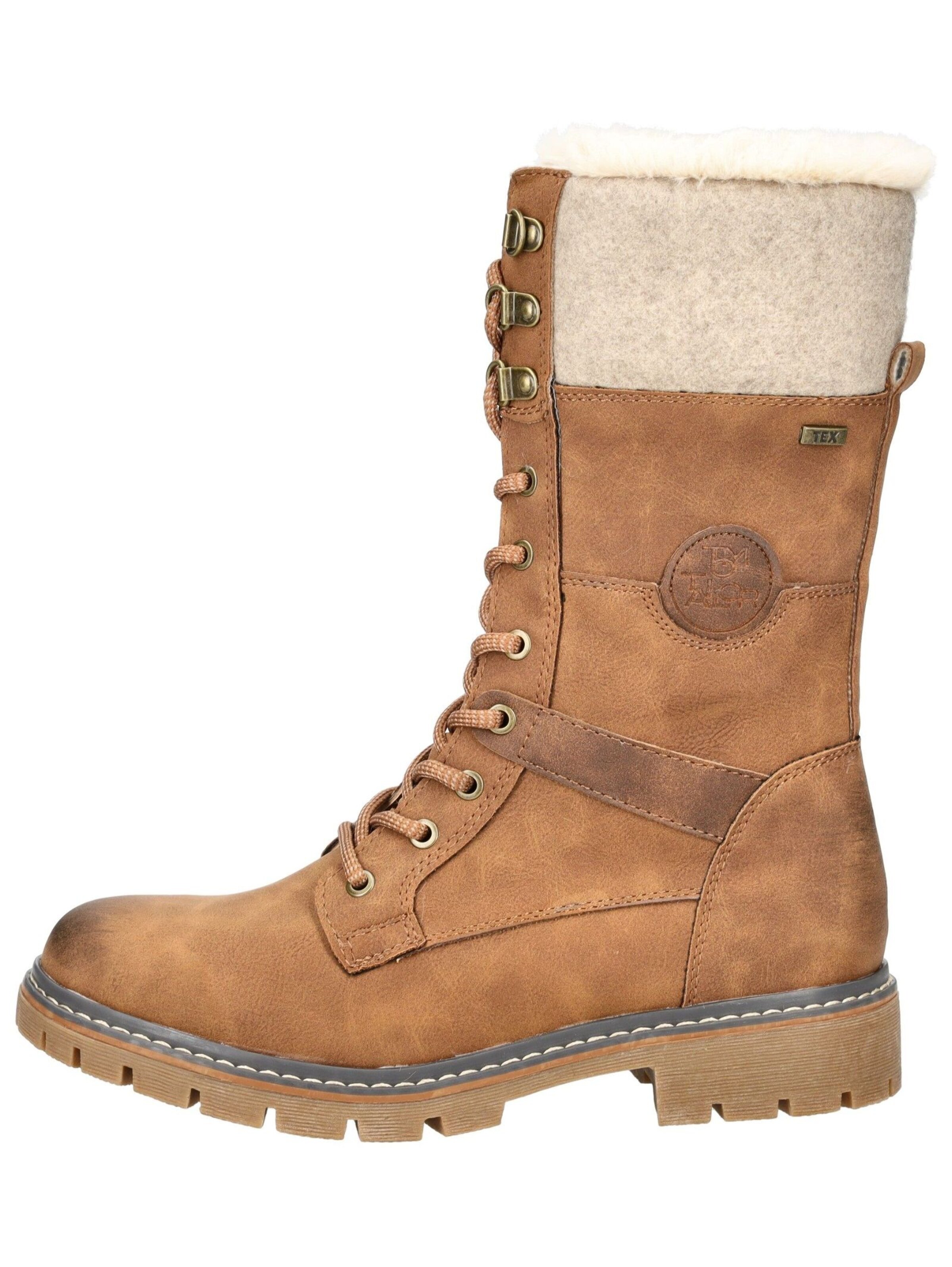 TOM TAILOR Lace-Up Boots in Brown