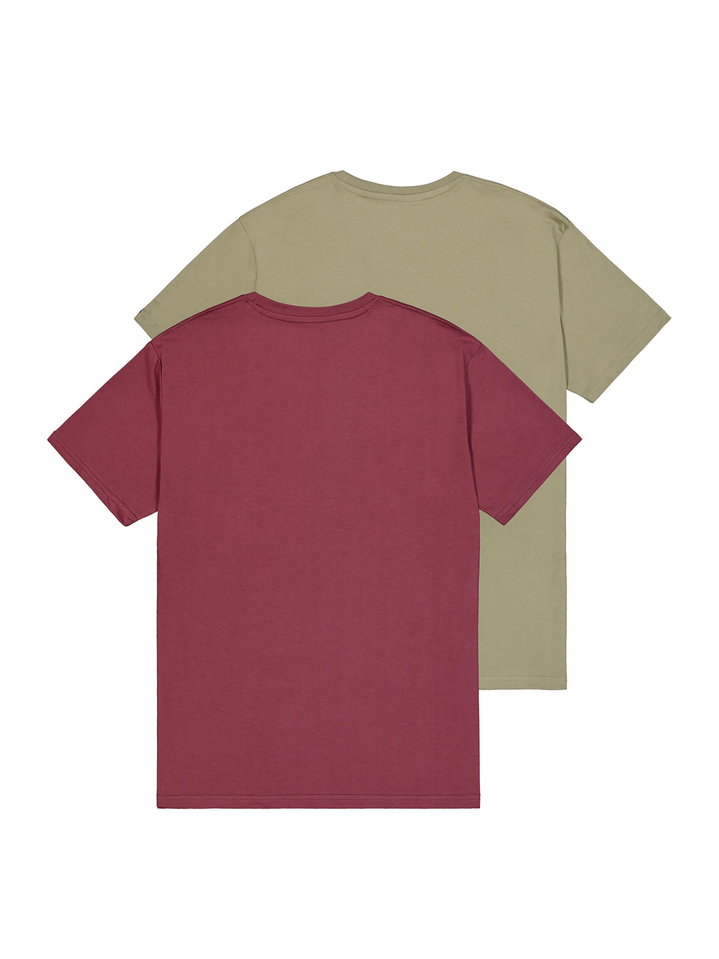 ALPHA INDUSTRIES Shirt 'Basic 2 Pack'‌‌‌‌‌‌‌‌ in Rot