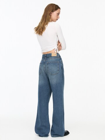Pull&Bear Wide Leg Jeans in Blau