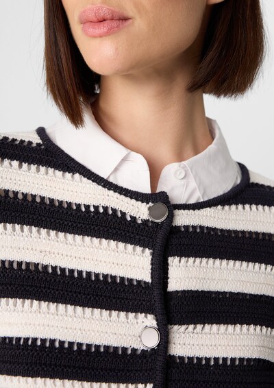 COMMA Knit cardigan in Black / White, Item view