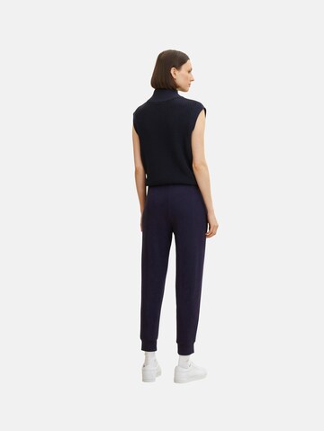 TOM TAILOR Tapered Trousers in Blue