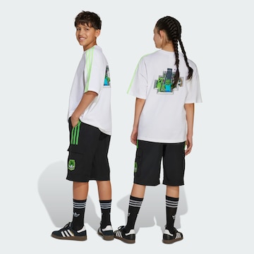 ADIDAS ORIGINALS Loose fit Trousers 'Adidas Originals X Minecraft' in Black
