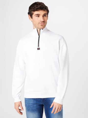 HUGO Sweatshirt 'DURTY' in White: front