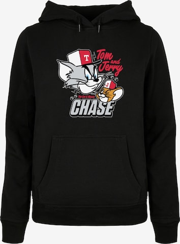 ABSOLUTE CULT Sweatshirt 'Tom and Jerry - Chase' in Schwarz: predná strana