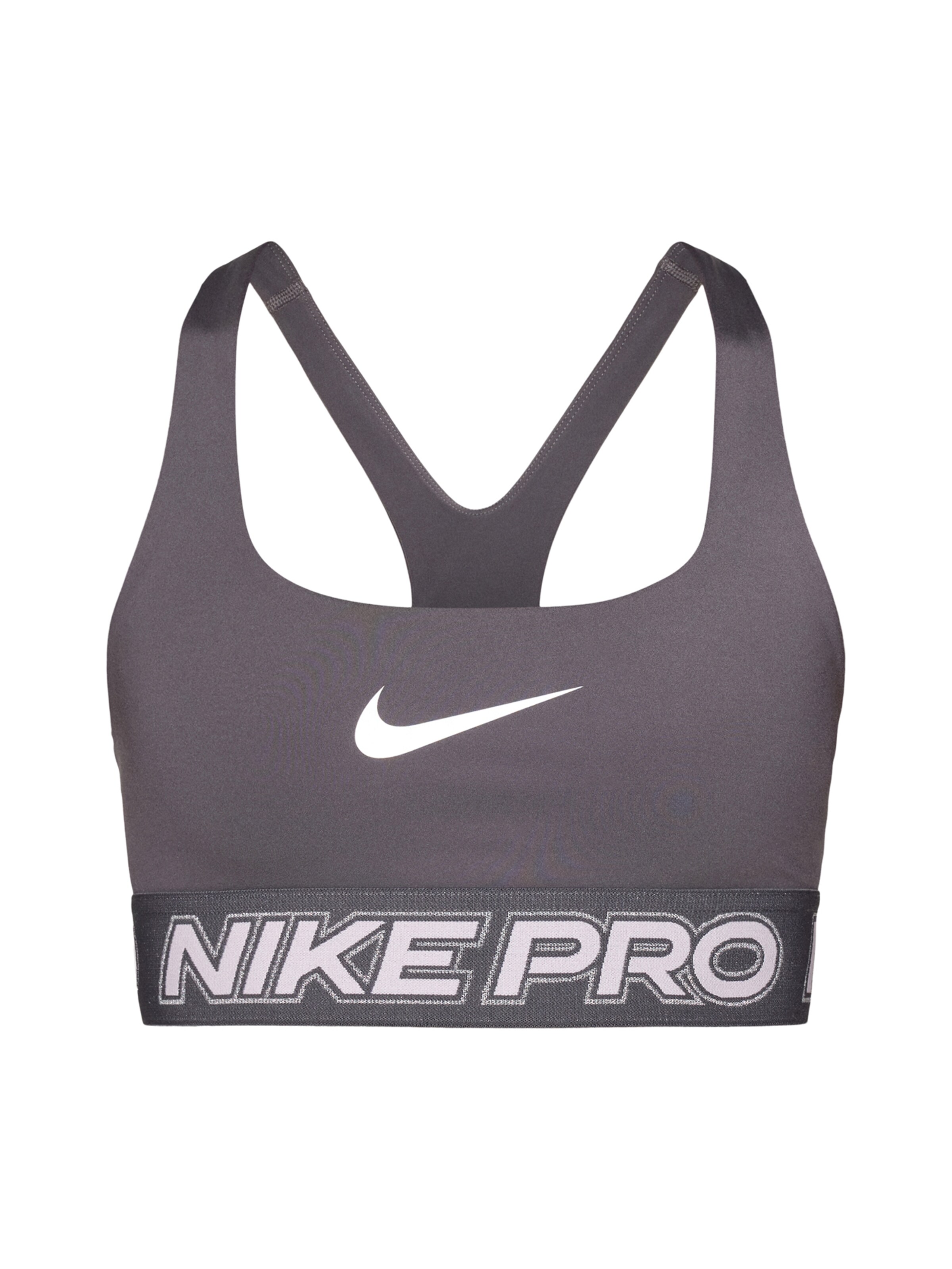 NIKE Bustier Sport-BH in Grau: Vorderseite