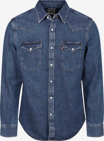LEVI'S ® Between-season jacket 'M' Barstow Western Standard Lower Haight Med Indigo Flat Finish Shirt' in Mixed colours: front