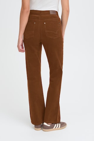 évasé Pantalon 'PZSally' Pulz en marron