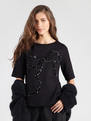 Tricou de la s.Oliver pe negru: față